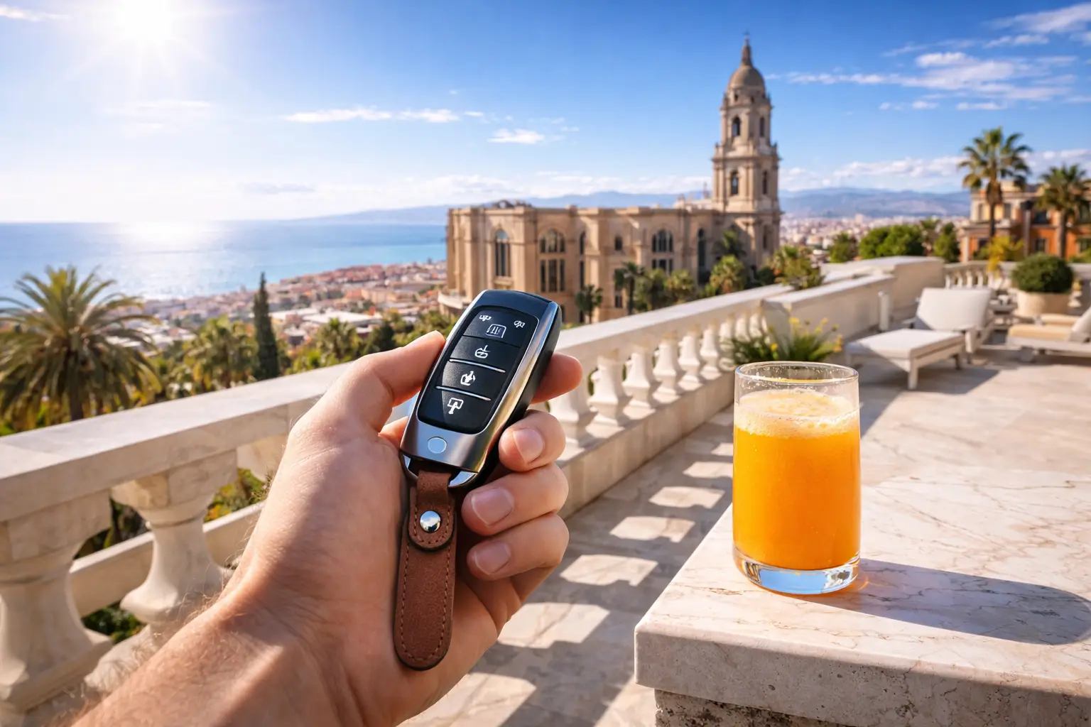 Recogida de llaves y preparación del coche en Málaga